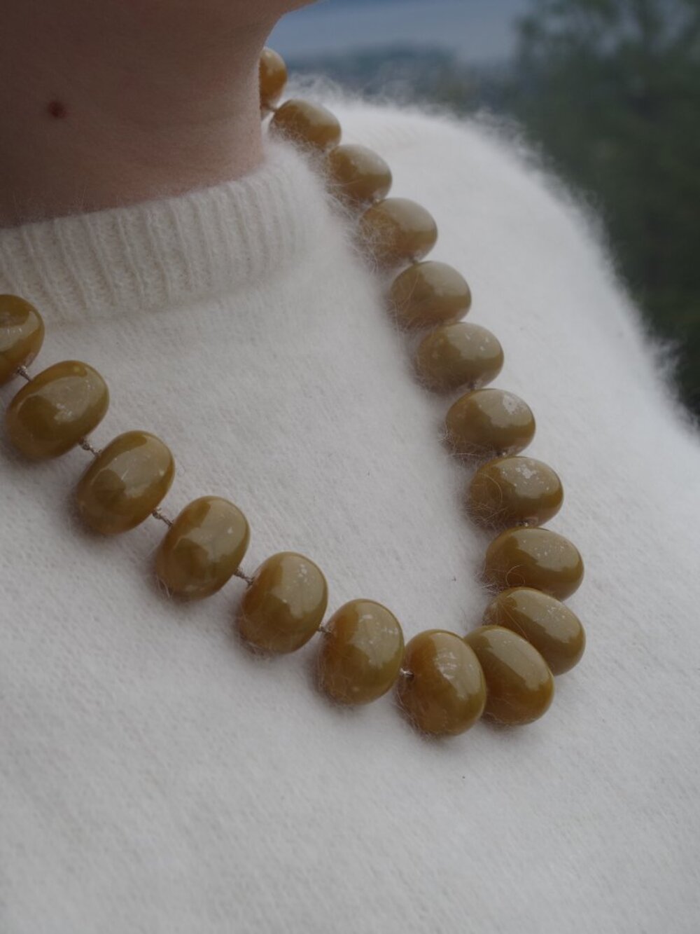 Big Chunky Lucite Beaded Vintage Necklace
